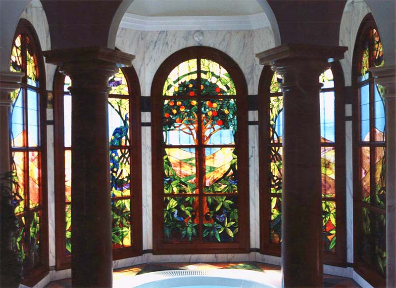 Vidriera decorativa: Conjunto vitral paisaje