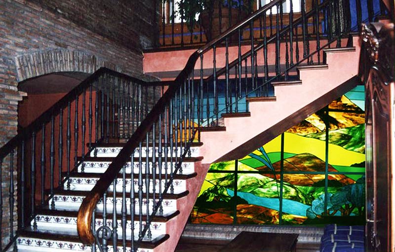 Vidriera decorativa: Mural para hotel