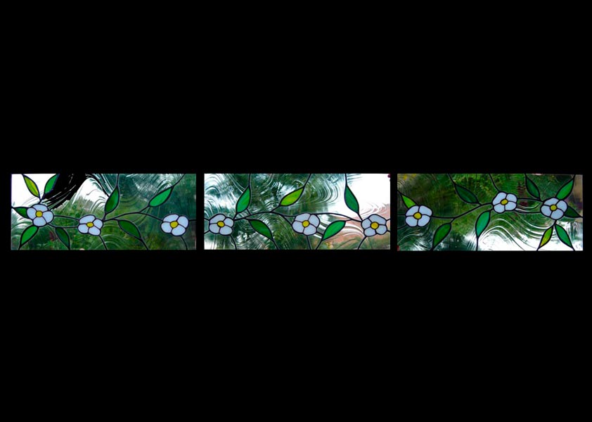 Vidriera decorativa: Motivos florales
