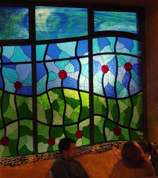Vidriera decorativa: Vidriera modernista para restaurante