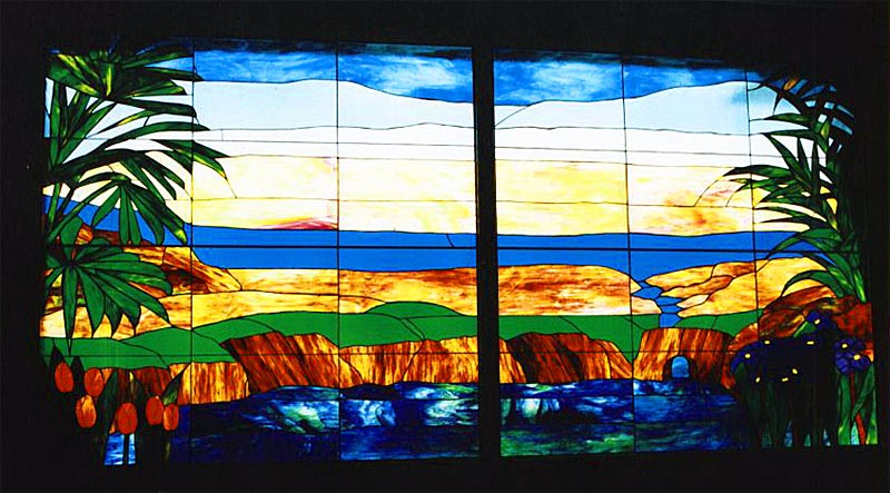 Vidriera decorativa: Mural paisaje