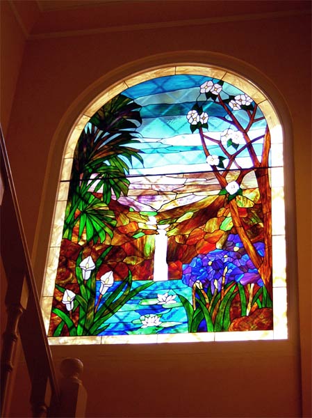 Vidriera decorativa: Motivos paisajísticos
